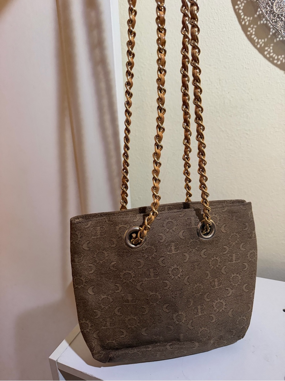 Vtg El Portal Celestial Chain-Handle Shoulder Bag y2k 90’s girly whimsical